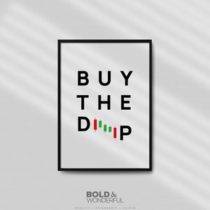 Buy The Dip Print: Minimalist Stock Market Art (Digital Download)