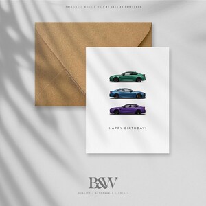 Sports Car Birthday Card: European Design, Car Lover