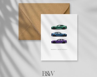 Sports Car Birthday Card: European Design, Car Lover
