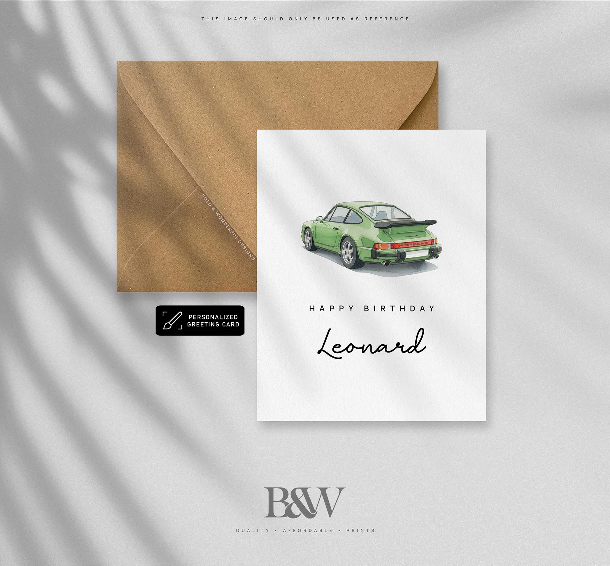 Porsche birthday card - Etsy 日本