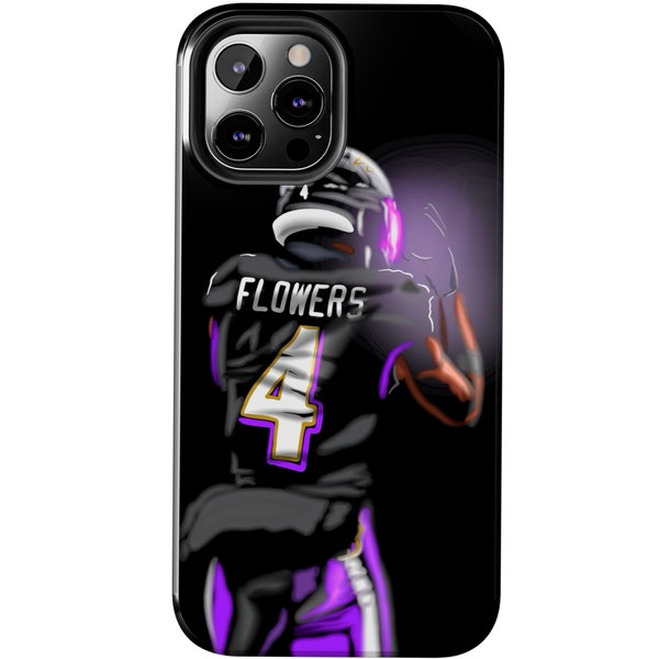 Zay Flowers Baltimore Tough Phone Case - Durable Football Art Case, Perfect Sports Fan Gift, Unique Idea for For Football Fans.