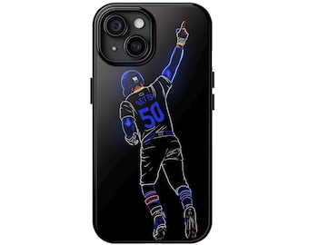 LA Mookie Betts Phone Case Neon Style Dual Layer Protection Tough Case for Baseball Fans