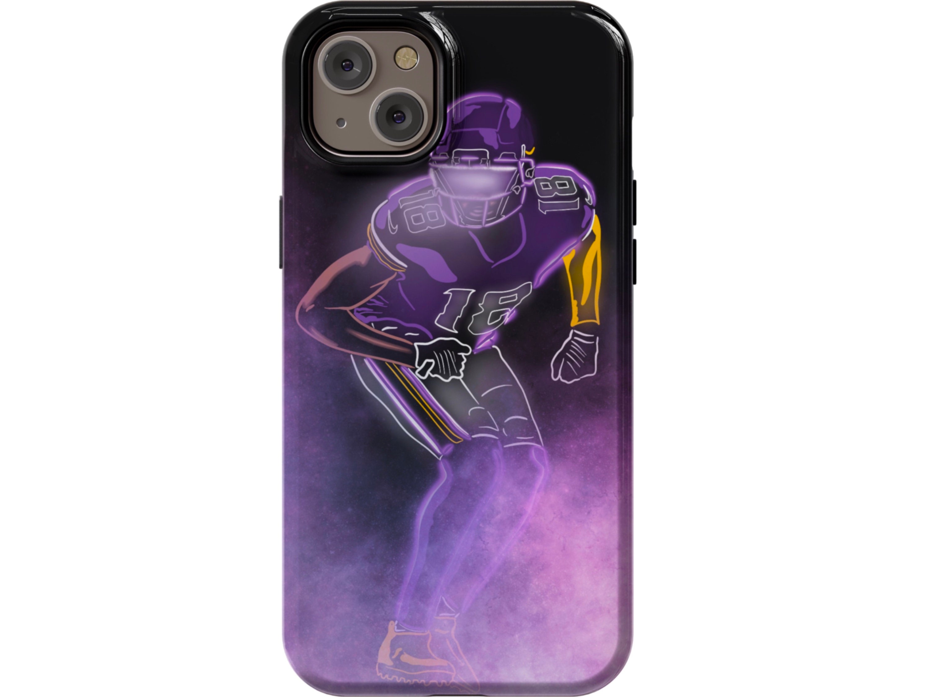スマートフォン本体 Justin Justin Jefferson Neon Style Impact Resistant Minnesota Sports