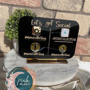 4 Social media sign  QR Code Sign, Scan To Pay, Payment Sign, Facebook Sign, Instagram Sign, Venmo Sign, Cashapp Sign, Gifts For Girl Boss