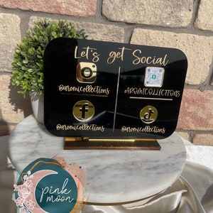 4 Social media sign  QR Code Sign, Scan To Pay, Payment Sign, Facebook Sign, Instagram Sign, Venmo Sign, Cashapp Sign, Gifts For Girl Boss