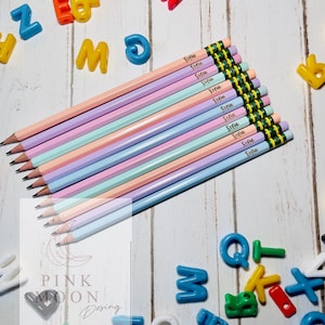 Engraved Pencils Name Pencils Ticonderoga-Engrave Your Name Pencil Set-Back to School-Personalized #2 Pencils-Teacher Gift