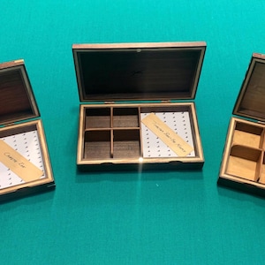 Fliegenbox, handgefertigte Holzfliegenbox, Tackle-Box, Fliegenbox in Erbstückqualität, Trockenfliegenbox, Nassfliegenbox