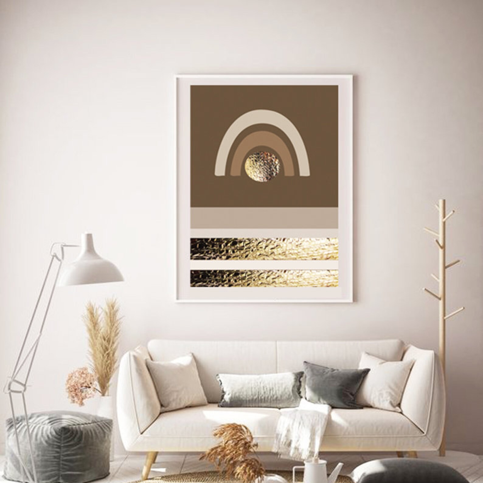 Brown and Gold Modern Art Luxury Abstract Artwork Gold Wall | Etsy