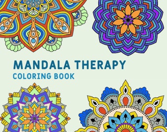 Calming Mandala Coloring Pages for adults and children, restorative and relaxing designs