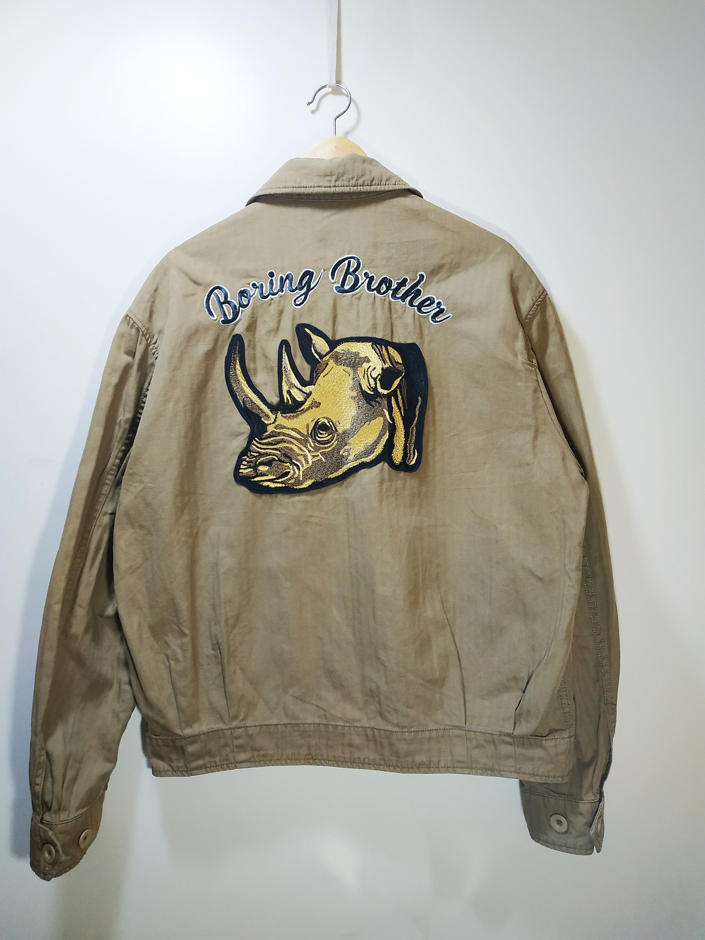 khaki colored denim jacket