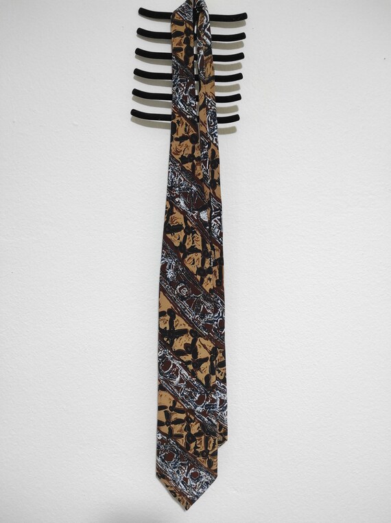 Italian Handmade Neck Tie, Pure Art Deco, vintage… - image 2