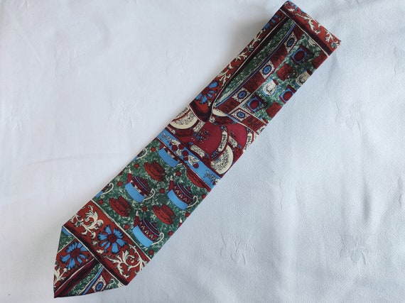 Italian Handmade Neck Tie, Pure Art Deco, 100% si… - image 3