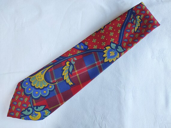 Italian Handmade Neck Tie, Pure Art Deco, Vintage… - image 3