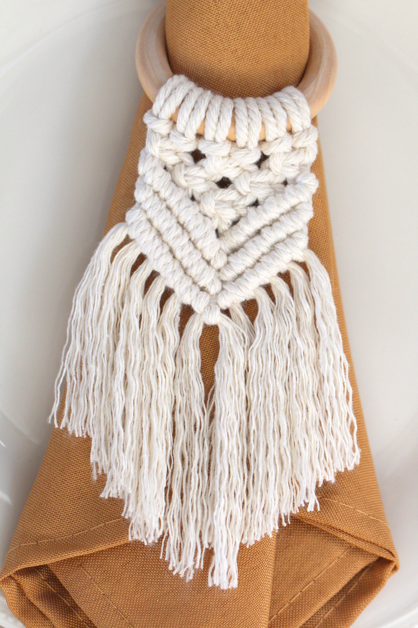 Macrame Napkin Rings Napkin Holder Napkin Rings Boho | Etsy