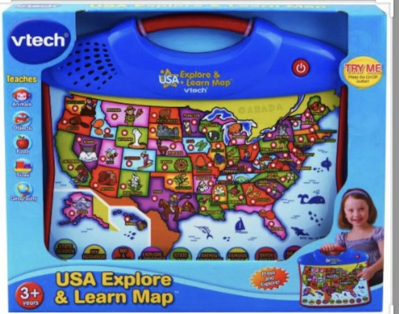 Vtech USA Explore and Learn Electronic United States Map Interactive