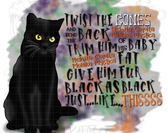 Binx Spell Bundle (ORIGINAL ARTWORK), Hokus Pokus Sublimation, Sublimation, digitaler Download, Png