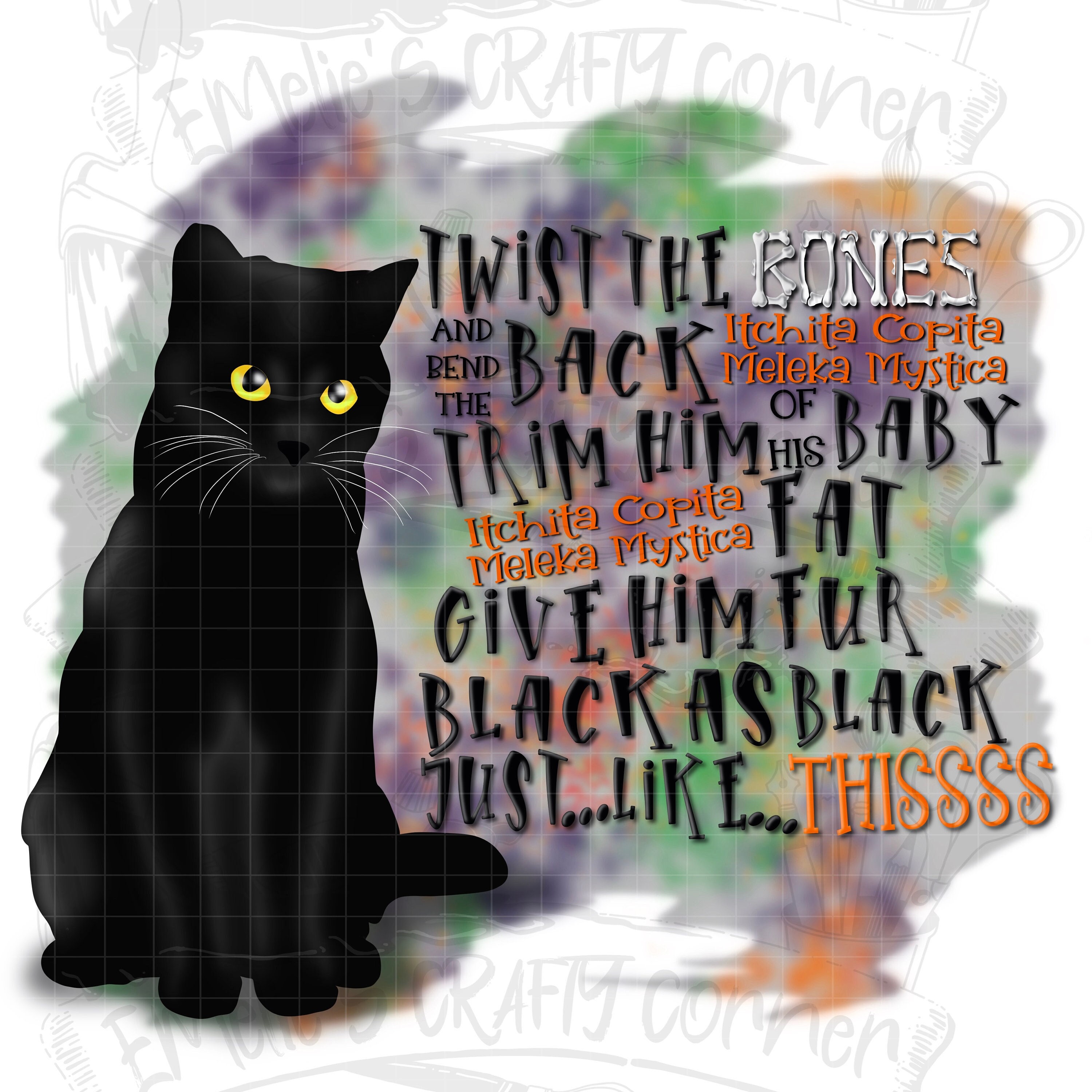 Binx Spell Bundle ORIGINAL ARTWORK Hocus Pocus Sublimation - Etsy