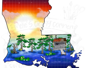 Louisiana Swamp sunset, Louisiana swamp Png, Louisiana Png, Cajun Png, Sublimation, Digital Download, png
