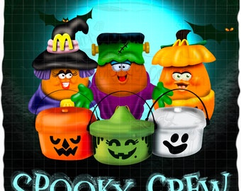 Spooky Nuggets Bundle (ORIGINAL ARTWORK), 90er Jahre Halloween Sublimation, Sublimation, digitaler Download, png