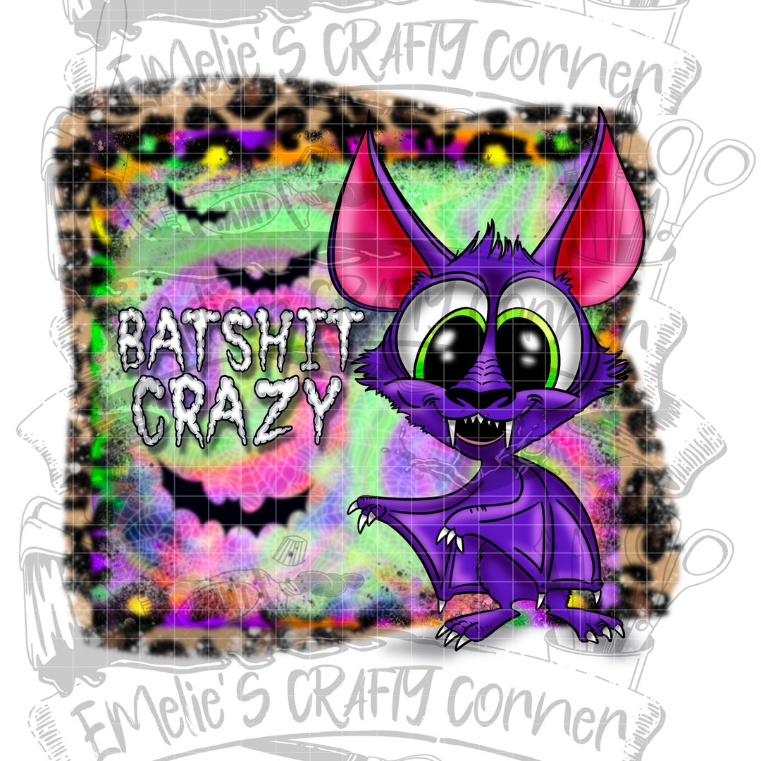 Batshit Crazy Png, Sleeve Pattern for Sublimation, - Etsy
