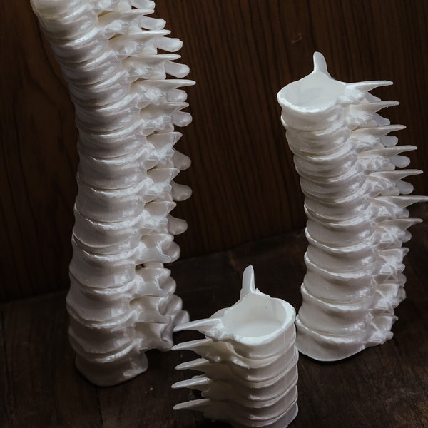 Bougies colonne vertébrale inspirées Harry Potter imprimées en 3D