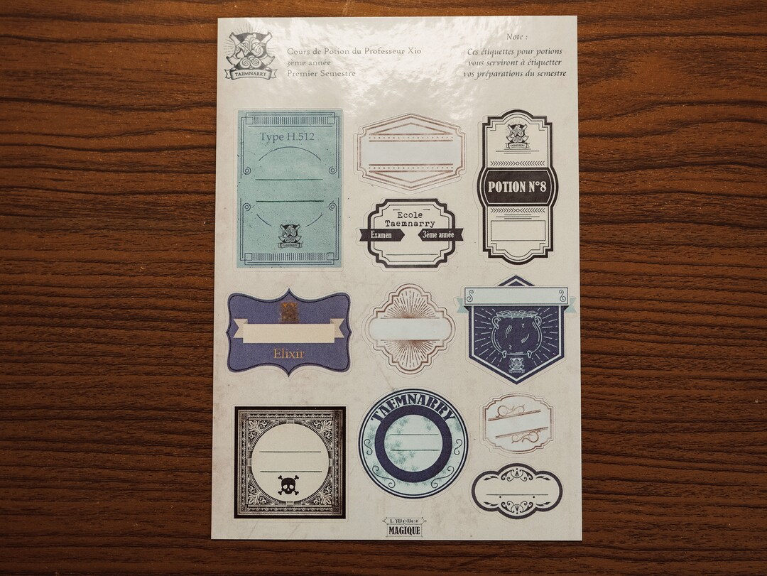 Potion Label Sticker Sheet - Etsy