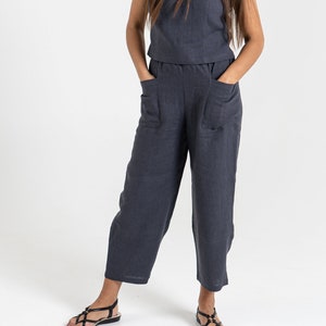 Linen pants | High waisted trousers for women | Handmade linen clothing for women