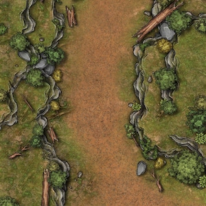 Digitale Battlemaps - Valley Road Ambush Map Pack - 6 Kaarten!