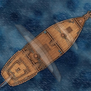 Digitale Battlemaps - Dawn's Hammer Pirate Ship Map Pack! 4 Kaarten!