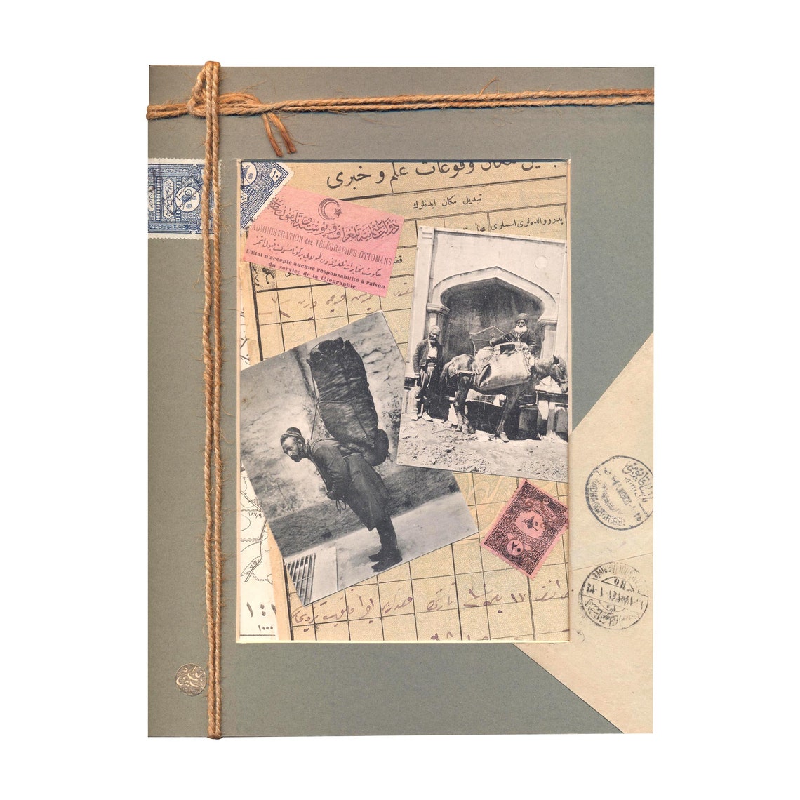 Vintage Ephemera Collage Art Handmade Art Journal Vintage Etsy