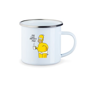 Emaille Tasse Homer Simpson  - Gerne mit Personalisierung