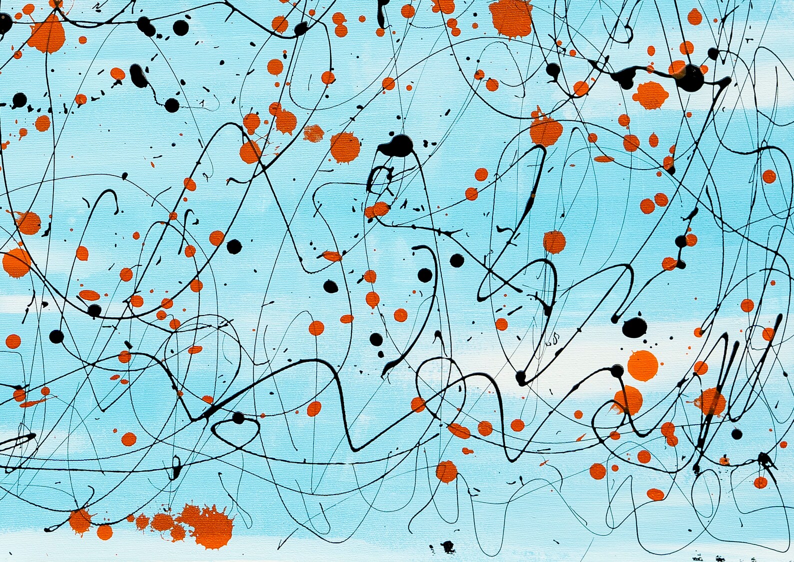 Action Painting Dripping Style Abstract Expressionist Painting Etsy