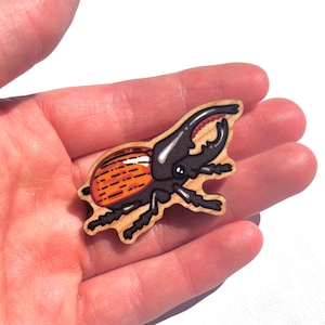 Hercules Beetle Wooden Pin