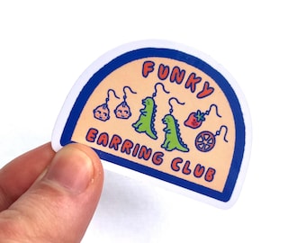 Funky Earring Club Sticker