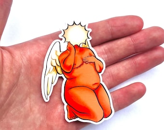 Trans Angel Yellow Sticker