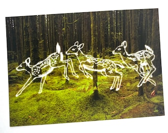 Deer Forest Print