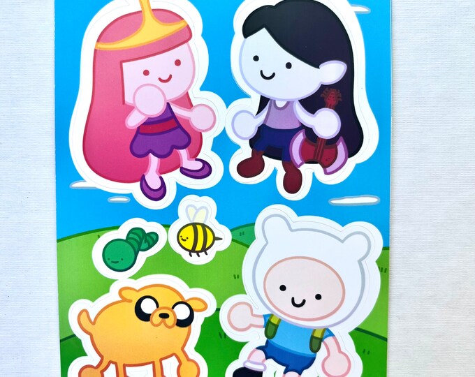 Adventure Time Sticker Sheet - Etsy