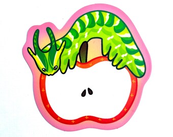 Apple Caterpillar Sticker