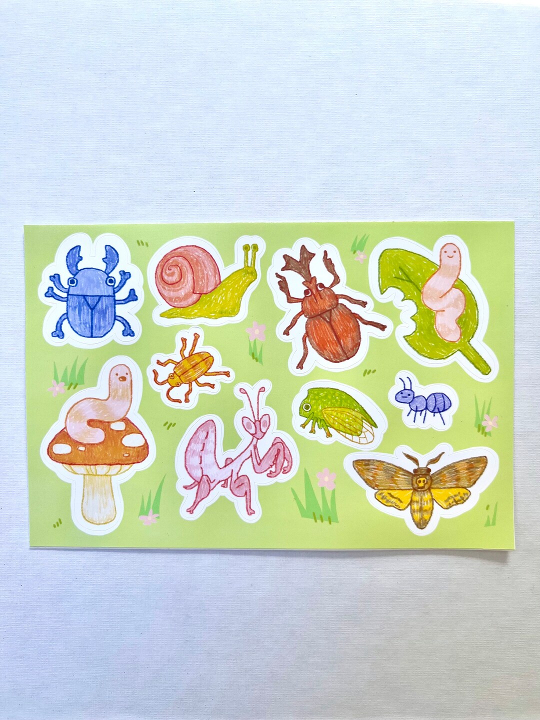 Printable Insect Sticker Sheet Buggies Insect Sticker Sheet - Etsy