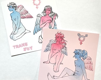 Trans Angels Bodies Art Prints