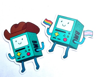 BMO Adventure Time Pride und Cowboy Aufkleber