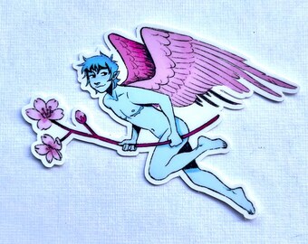 Cherry Blossom Sakura Transmasc Angel Sticker