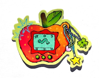 Apfel Tamagotchi Aufkleber