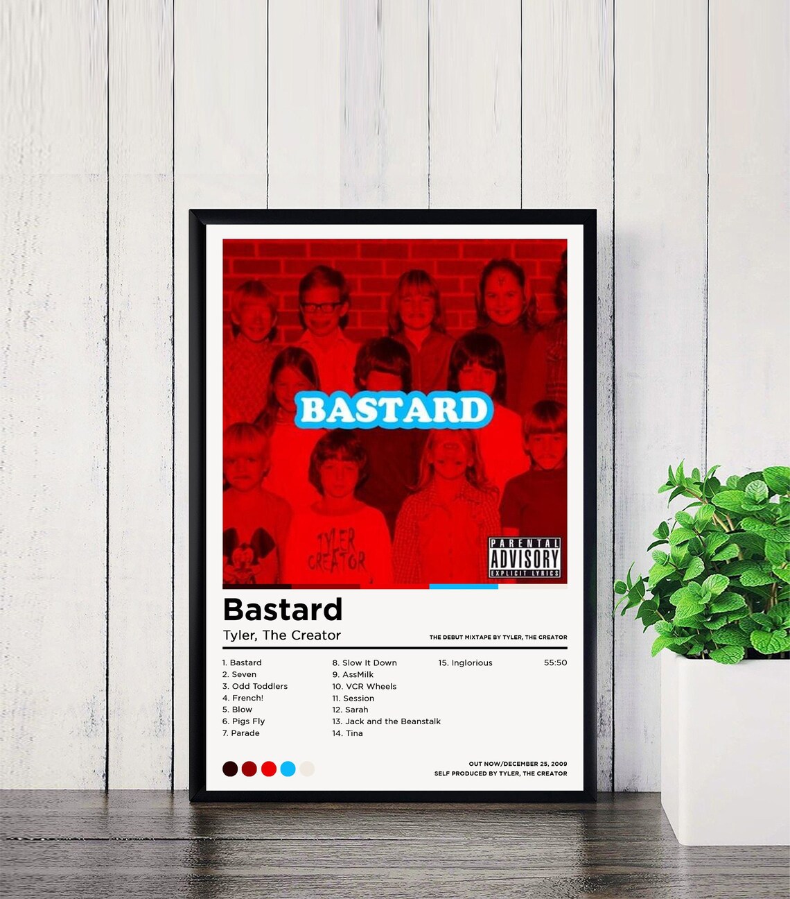 Tyler The Creator Posters Bastard Poster / Tracklist Album Etsy