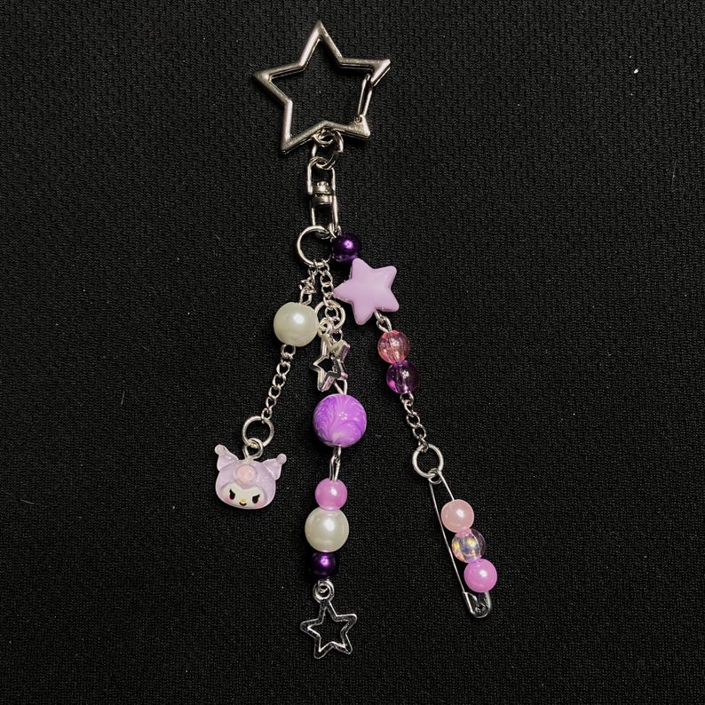 kuromi bag charm cute sanrio keychain purse charm bag accessory