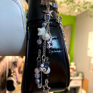 kuromi bag charm cute sanrio keychain purse charm bag accessory