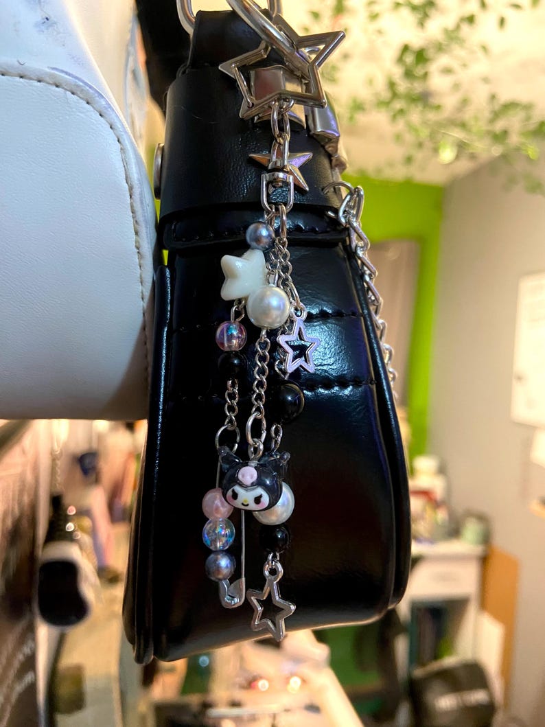 kuromi bag charm cute sanrio keychain purse charm bag accessory