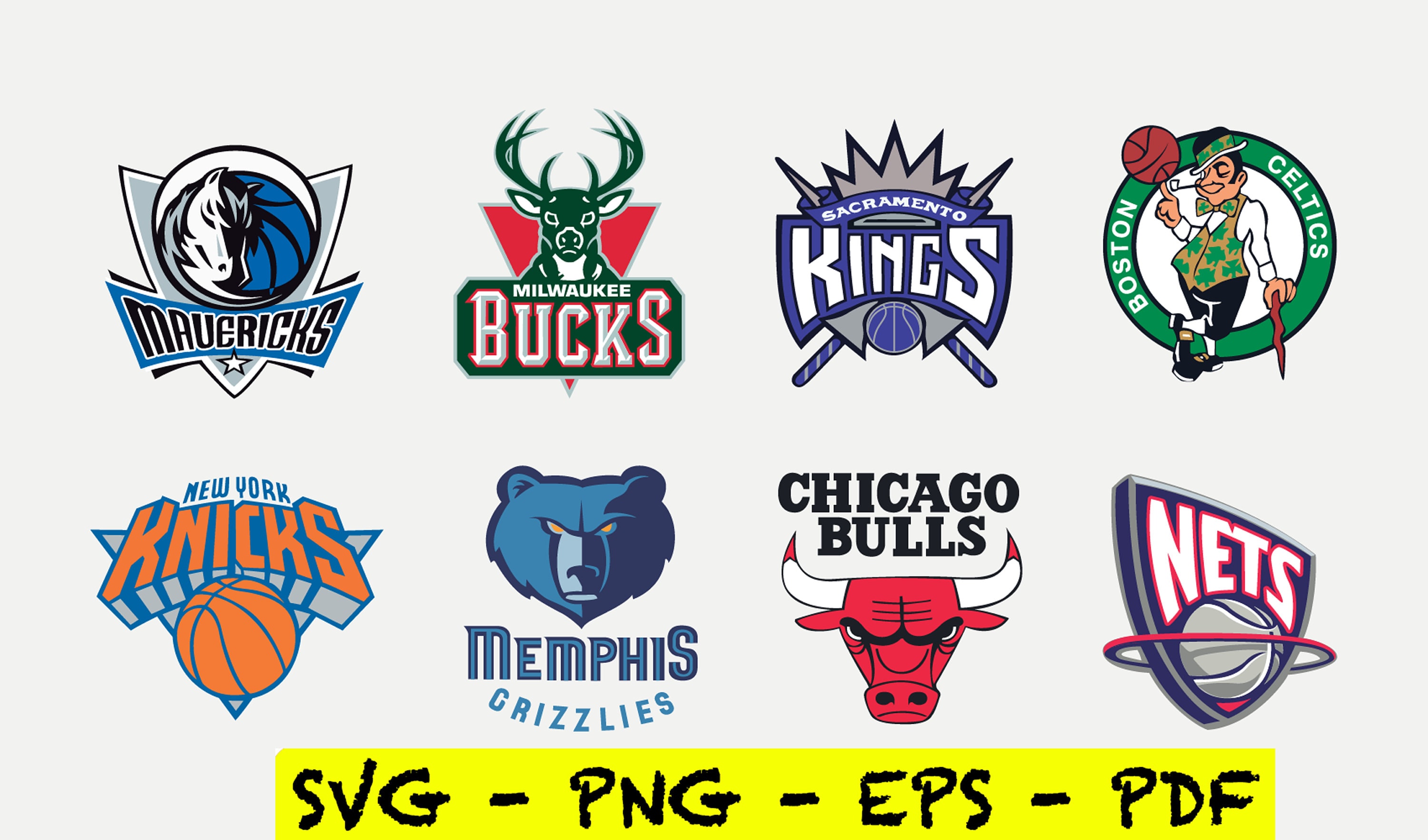 Download 8 NBA SVG NBA Logo Vector Bundle National Basketball ...