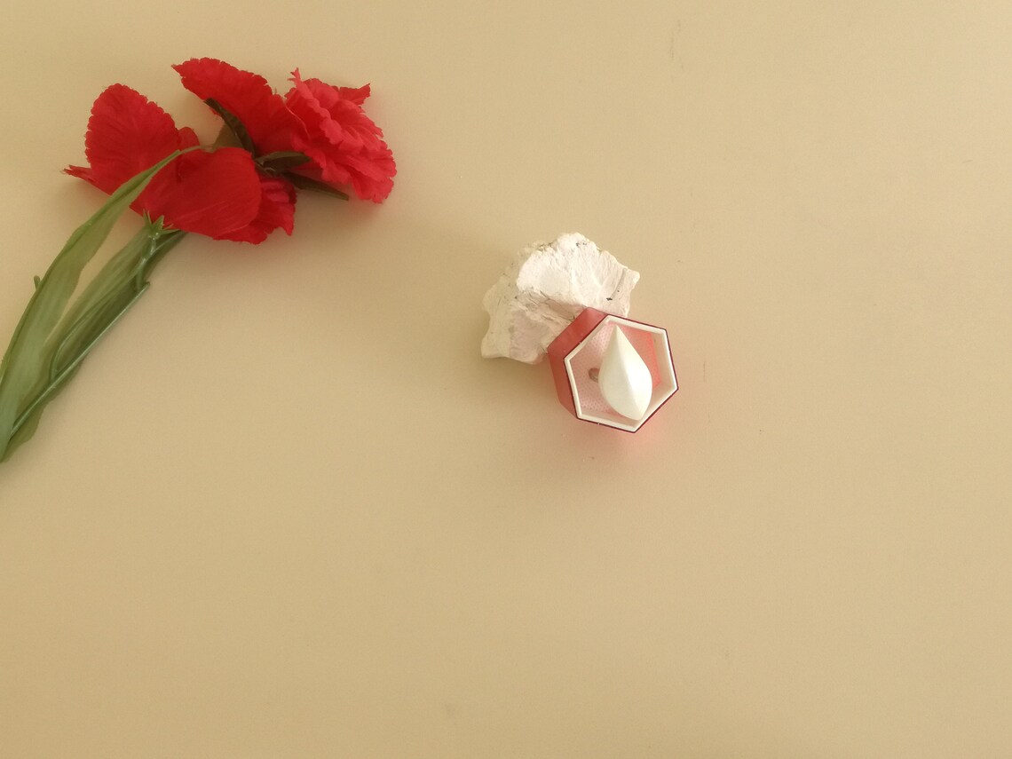 Weiße ästhetische Ring Meerschaum Schmuck minimal Schmuck | Etsy