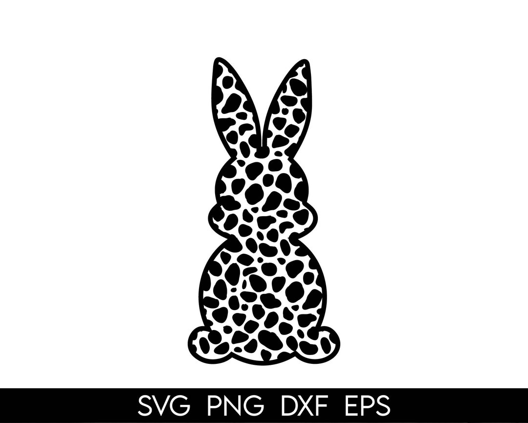 Leopard Print Bunny Svg, Bunny Svg, Bunny Png, Easter Svg, Easter Png ...